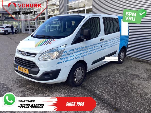 Ford TRANSIT CUSTOM 2.2 TDCI Trend DC Dubbel Cabine EXPORT 6 Pers./ Navi/ Camera/ Cruise/ Airco / PDC V+A/ Trekhaak