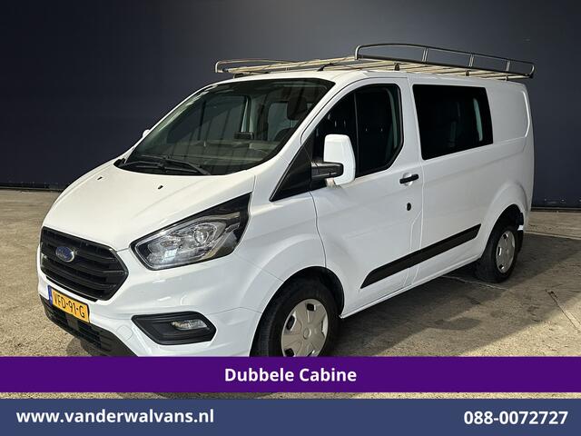 Ford TRANSIT CUSTOM 2.0 TDCI L1H1 Dubbele Cabine Euro6 Airco | Navigatie | 5-Zits | Imperiaal | Apple Carplay | LED Android Auto, 2500kg Trekhaak, Cruisecontrol, Parkeersensoren, Stoelverwarming
