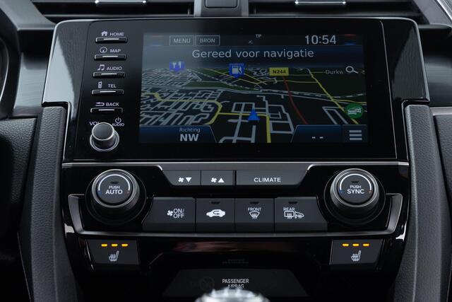 Honda CIVIC 1.0 i-VTEC Elegance | Adapaptive Cruise Control | Rijstrookbegeleiding | Parkeersensoren V+A | Full Led | Navigatie | Achteruitrijcamera | Stoelverwarming |