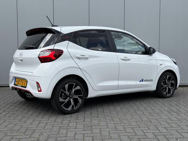 Hyundai I 10 1.0 T-GDI N Line 5-zits / 90 PK / Navigatie / Achteruitrijcamera / Climate & Cruise Control / Zwart Dakhemel / Stoel- & Stuurverwarming / Elek. Ramen Voor + Achter /