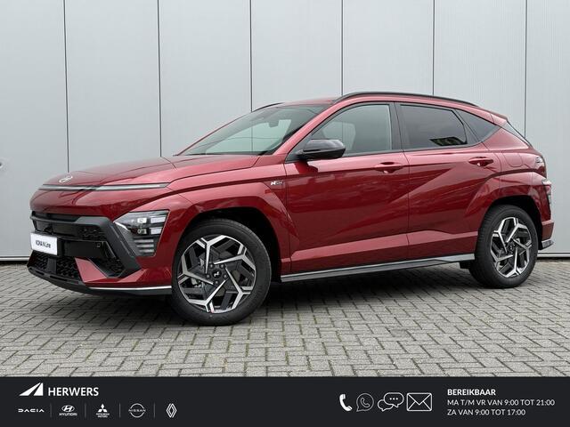 Hyundai Kona 1.6 GDI HEV N Line / Modeljaar 2026 / 2000 Korting / Stoelverkoeling / Stuurverwarming / Stoelverwarming Voor + Achter / Snel Leverbaar! /