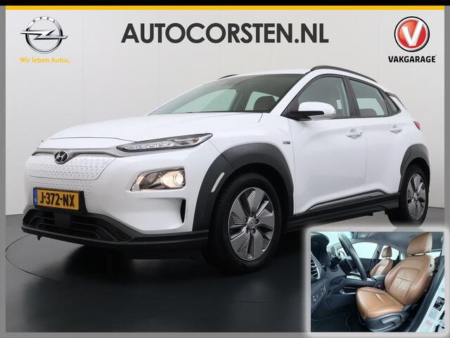 Hyundai Kona EV 64kWh Leder Warmtepomp Camera Adap. Cruise + stop&go Apple Carplay Android Comfort Ecc Pdc Navi* Isofix DAB Led Lmv 17" Lane Assist FCA Keyless 1e Eigenaar Origineel Nederlandse Auto