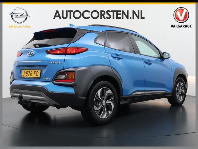 Hyundai Kona 1.6 HEV AUT-6 141pk Adaptive-Cr Trekhaak HUD Camera Android Apple Carplay Navi Bordherkenning PDC Fashion Keyless Head-Up-Display Auto-Pilot (Lane-Assist+ACC) ESP Mild Hybride Priv.Glass Botsing waarsch syst Dodehoek-assistent