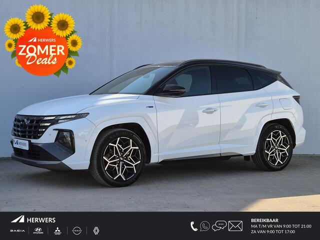 Hyundai TUCSON 1.6 T-GDI PHEV N Line 4WD Automaat / Rondomzicht camera / Apple Carplay Android Auto / Adaptief cruise control / Trekgewicht 1350 Kg / Stuur- en Stoelverwarming / Elektrisch bedienbare stoelen - achterklep /
