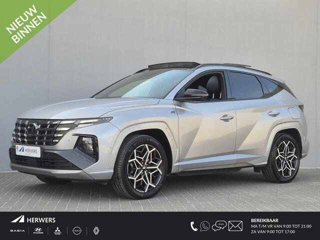 Hyundai TUCSON 1.6 T-GDI PHEV N Line Sky 4WD / Apple Carplay Android Auto / Stuur-, Stoel en Achterbankverwarming / Glazen schuif- en kanteldak / Trekgewicht 1350 kg / Rondomzicht camera / Adaptief CC / Krell Audio Systeem /