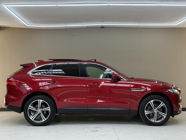 Jaguar F-PACE 2.0t AWD Prestige, 300Pk, 2018, 2de eigenaar, Dealer onderhouden, Alcantara hemel, Volledig leder, Digitale tellers, Afneembare trekhaak, 20" Velgen, Navigatie, Applecarplay, Stoelverwarming,