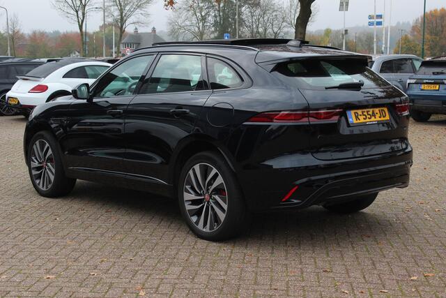 Jaguar F-PACE 2.0 P400e PHEV R-Dynamic HSE / Panoramadak / Camera / Head-up / Kuipstoelen / Meridian / Keyless / 21'' / Matrix LED / CarPlay / Stuur+Stoelverwarming / DAB / Dodehoek / ACC