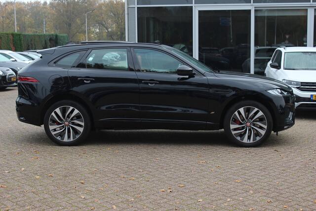 Jaguar F-PACE 2.0 P400e PHEV R-Dynamic HSE / Panoramadak / Camera / Head-up / Kuipstoelen / Meridian / Keyless / 21'' / Matrix LED / CarPlay / Stuur+Stoelverwarming / DAB / Dodehoek / ACC