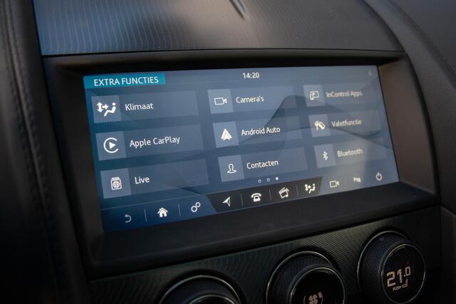 Jaguar F-TYPE 2.0T 300pk RWD R-Dynamic | NL Auto | BTW | Sportuitlaat | Lane Assist | Stuurverwarming | Glasdak | RWD | Led | Camera | Memory | Apple & Android Carplay | 19"| Dealer Onderhouden.