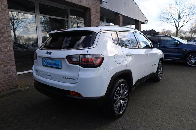 Jeep COMPASS 4xe 190 Plug-in Hybrid Electric Limited Lease Ed. 360-CAMERA CARPLAY PANO DAB HALFLEER 19"LMV ELEK.LAADKLEP 4WD NAVI GSM-LADER CRUISE CLIMA