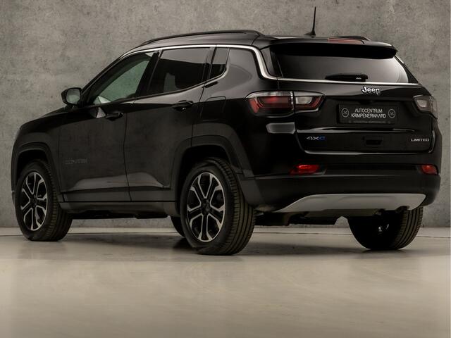 Jeep COMPASS 4xe 240 Plug-in Hybrid Electric Limited 240Pk Automaat (VIRTUAL COCKPIT, APPLE CARPLAY, GROOT NAVI, STUUR/STOELVERWARMING, ADAPTIVE CRUISE, SPORTSTOELEN, CAMERA, LEDER, KEYLESS, NIEUWE APK, NIEUWSTAAT)