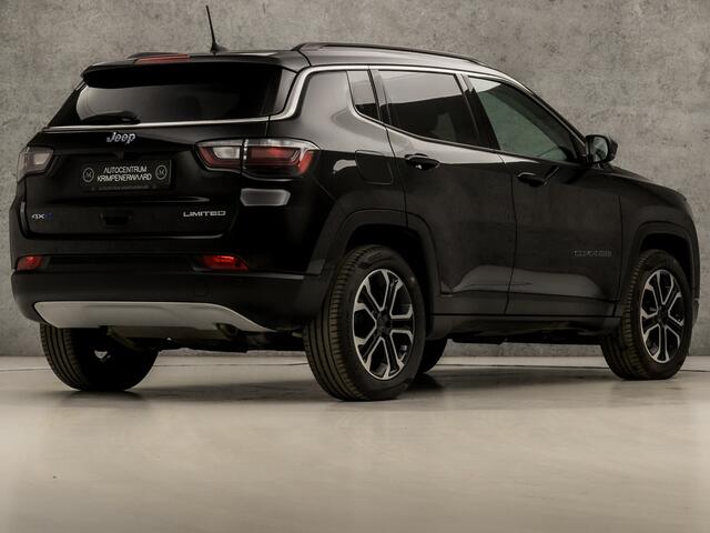 Jeep COMPASS 4xe 240 Plug-in Hybrid Electric Limited 240Pk Automaat (VIRTUAL COCKPIT, APPLE CARPLAY, GROOT NAVI, STUUR/STOELVERWARMING, ADAPTIVE CRUISE, SPORTSTOELEN, CAMERA, LEDER, KEYLESS, NIEUWE APK, NIEUWSTAAT)
