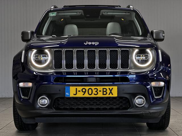 Jeep RENEGADE 1.0T Freedom/ DEALER ONDERHOUDEN/ Open-Panodak/ Trekhaak/ LED Koplampen/ Stoel+Stuurverw./ Grootlichtass./ Keyless/ DAB+/ Apple+Android/ LEDER/ Clima/ Navi/ Cruise/ Bluetooth/ Multi.LEDER.Stuur/ Elek.Pakke