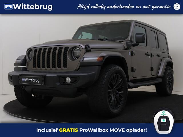 Jeep WRANGLER Unlimited 4xe 380PK Sahara SPECIALE WITTEBRUG EDITIE ! UNIEKE WRAP & ALARM & OPEN DAK !