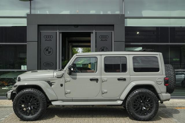 Jeep WRANGLER BRUTE Richmond 380pk 4xe Hybrid Diamond leder Navigatie NLauto Stuur+stoelverwarming Clima Cruise 20" LMV CUSTOM!!