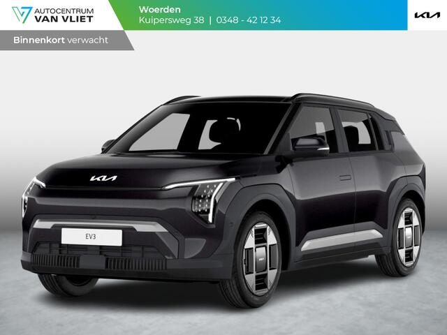 KIA EV3 Plus Advanced 81.4 kWh | Levering Juni | 600km Rijbereik | Navi | 19" | Adapt. Cruise | Clima | Schuif/Kanteldak | Stoel&Stuurverw. | Priv Glass | BSM | Harman Kardon | Private Lease ¤ 616,- Actie !