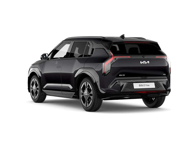KIA EV3 GT-Line 81.4 kWh | Levering April | 600km Rijbereik | Navi | 19" | Adapt. Cruise | Clima | Schuif/Kanteldak | Stoel&Stuurverw. | Priv Glass | BSM | Harman Kardon | LED | Private Lease ¤ 614,- Actie !
