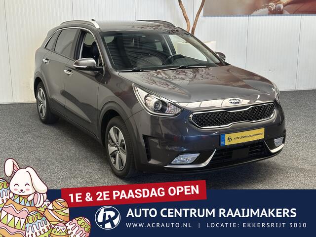 KIA Niro 1.6 GDi Hybrid DynamicLine STOF/LEDER NAVIGATIE ADAPTIVE CRUISE CONTROL CLIMATE CONTROL KEYLESS GO APPLE CARPLAY/ANDROID RIJSTROOKSENSOREN ACHTERUITRIJCAMERA ZEER MOOI !! 3010