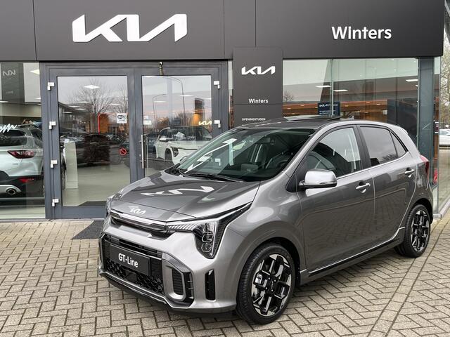 KIA PICANTO 1.0 DPI GT-Line ECC Cr.Control Navi+Camera BT+USB SK-dak Leder 16"LMV Keyless LED Tot 10jr.Garantie