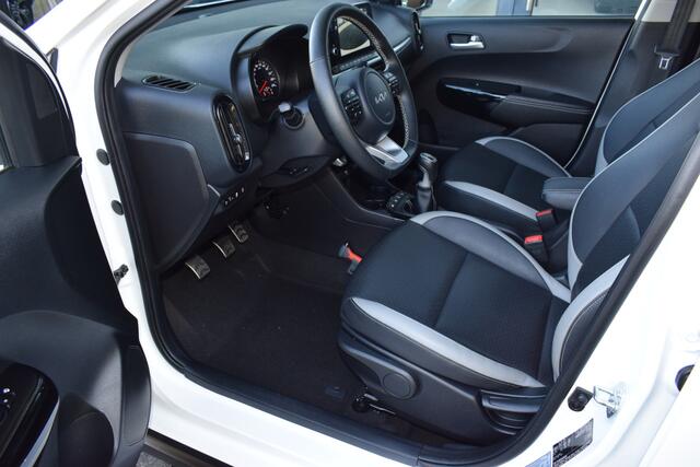 KIA PICANTO 1.0 T-GDi/100pk X-Line 5-Drs 5-Zits ECC Cr.Control Navi+Camera+BT Leder Stoel+StuurVerw. Keyless PrivacyGlas 16"LMV Tot 10Jr. Kia-Garantie