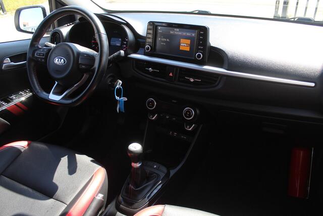 KIA PICANTO 1.0 MPi GT-Line Edition Navigatie/Achteruitrijcamera/Climate control/Apple carplay/LED koplampen/15'' Lichtmetalen velgen/Elektrisch inklapbare spiegels/Elektrische ramen.