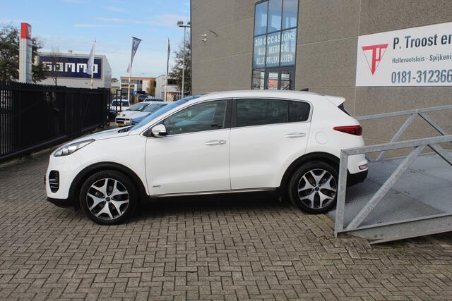 KIA SPORTAGE 1.6 T-GDI 4WD GT-Line 1ste eigenaar/Orig. lage km-stand/Panoramadak/JBL audio/Dode hoek detectie/Lederen bekleding/Achteruitrijcamera/Keyless/Elektrische achterklep/Climate control/Cruise control/Parkeersensoren/Stoel en stuurverwarming/Stoelverkoeling/Ri