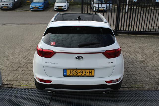 KIA SPORTAGE 1.6 T-GDI 4WD GT-Line 1ste eigenaar/Orig. lage km-stand/Panoramadak/JBL audio/Dode hoek detectie/Lederen bekleding/Achteruitrijcamera/Keyless/Elektrische achterklep/Climate control/Cruise control/Parkeersensoren/Stoel en stuurverwarming/Stoelverkoeling/Ri