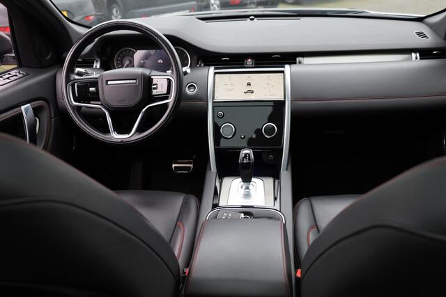 Land Rover DISCOVERY SPORT P300e 1.5 R-Dynamic PANO WINDSOR-LEER MEMORY ELEK.TREKHAAK 20"LMV CAMERA RUITVERWARMING MERIDIAN GSM-LADER ELEK.LAADKLEP 4x4 STOELVERW. ZWARTE-HEMEL NAVI