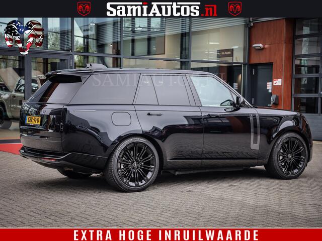Land Rover RANGE ROVER P550e | NIGHT | GARANTIE TOT 14-03-2029 | HEAD-UP | ACHTERAS BESTURING | SOFT CLOSE | PHEV | 23 INCH VELGEN | PANORAMADAK | STUURVERWARMING | STOEL KOELING | Fabrieksgarantie tot 14-03-2029 - Geniet van gemoedsrust met uitgebreide dekking tot deze datum. 