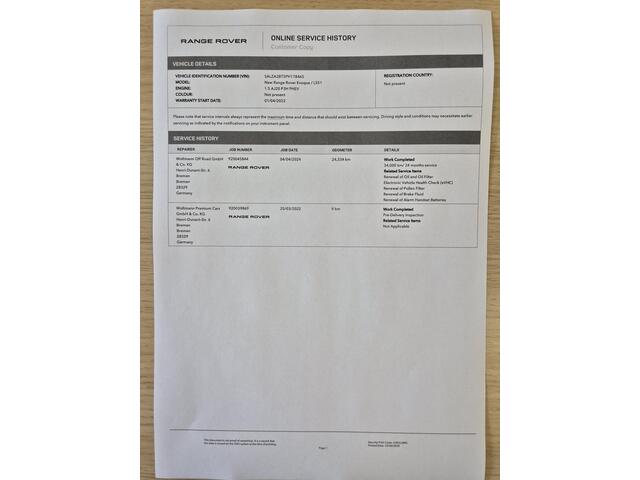 Land Rover RANGE ROVER EVOQUE 1.5 P300e AWD Autobiography PHEV Automaat / Glazen schuif- en kanteldak / Adaptief CC / Stoelventilatie voor / Meridian Audio Systeem / Stuur-, Stoel en Achterbankverwarming / Elektrische achterklep / Achteruitrijcamera /