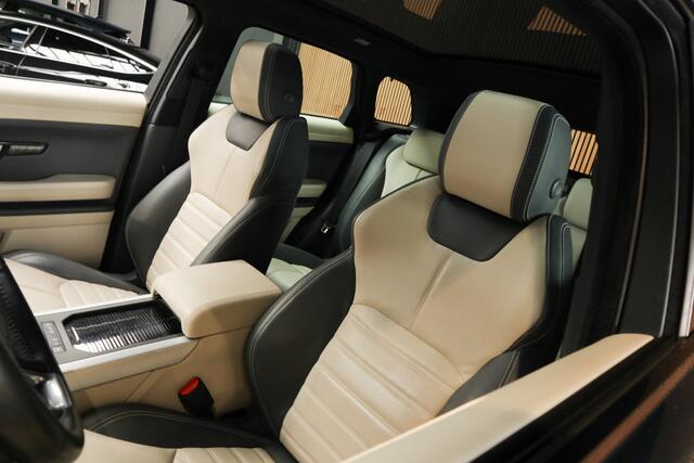 Land Rover RANGE ROVER EVOQUE 2.0 TD4 Panodak HUD Leer Camera Elektr. achterklep Navi Climate voor & achter Lederen dashboard Sfeerverlichting Stoelventilatie Memory seats Massagestoelen Zwart hemelbekleding Stoelverwarming voor & achter Keyless Entry & Go LM velgen