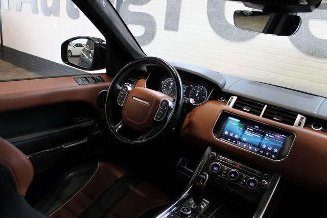 Land Rover RANGE ROVER SPORT 5.0 V8 Supercharged SVR | 551PK | Panorama dak | Meridian Audio| F1 flippers | Elektr. trekhaak | Alcantara hemel zwart | Schaalstoelen + verwarming en ventilatie | Standkachel | Stuurverwarming | Apple carplay |