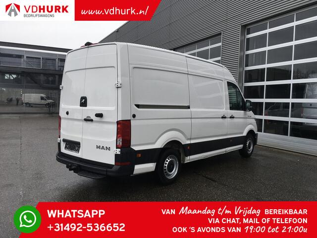 MAN TGE 3.140 2.0 TDI DSG Aut. L3H3 BPM VRIJ! 270Gr.Deuren/ Gev.Stoel/ Navi/ Carplay/ Camera/ Cruise/ Trekhaak/ Airco