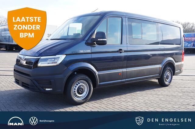 MAN TGE 3.140 | L3H2 | Aut | FACELIFT | Commander BOMVOL! | ACC | App-Connect | Camera | Stoel- en Stuurverwarming | Trekhaak | Dubbele cabine