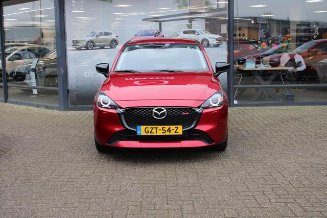 Mazda 2 1.5 e-SkyActiv-G 90 Homura , Demovoordeel ¤3.640-, Apple Carplay, LMV 16 Inch, Camera, PDC, Clima, Cruise, Stuur/Stoelverwarming, BSM, LKA