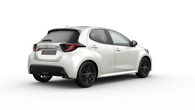 Mazda 2 Hybrid 1.5 Homura Plus / Northern White Pearl / Sportief zwart kunstleder