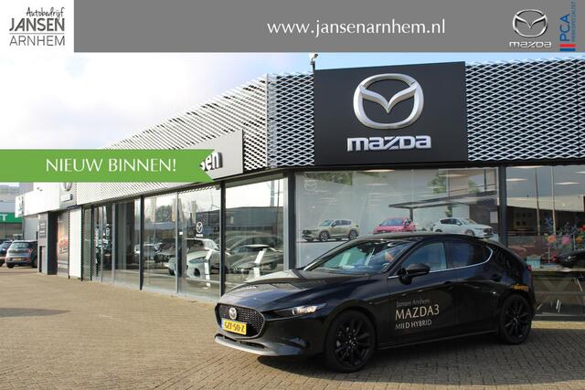 Mazda 3 HB 2.0 e-SkyActiv-X 186 M Hybrid Nagisa , Demovoordeel ¤3.740,-, Bruin Leder, Bose, Navi, Adap.Cruise, Clima, Apple Carplay, Camera, PDC, HUD, Stoelverwarming, 18" LMV