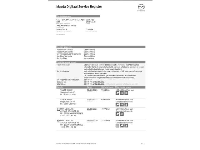 Mazda CX-3 2.0 SkyActiv-G 121 Trekhaak / Navigatie / Cruise control