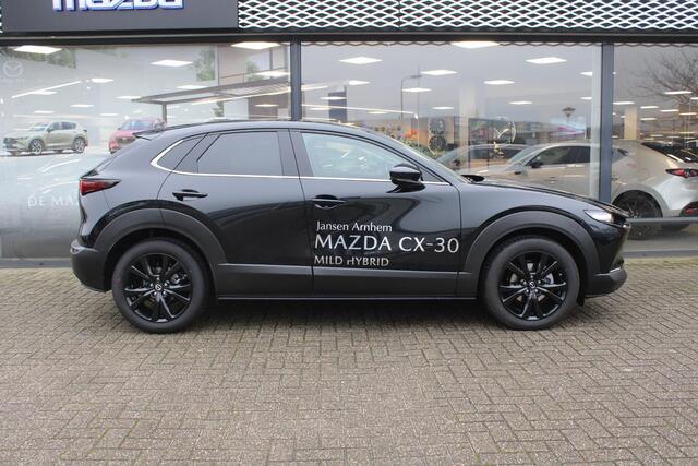 Mazda CX-30 2.5 e-SkyActiv-G 140 M Hybrid Nagisa , Demovoordeel ¤ 4.390,-, Automaat, Bruin Leder, Bose, Navi, Adap.Cruise, Clima, Apple Carplay, Camera, PDC, HUD, Stoelverwarming, 18" LMV
