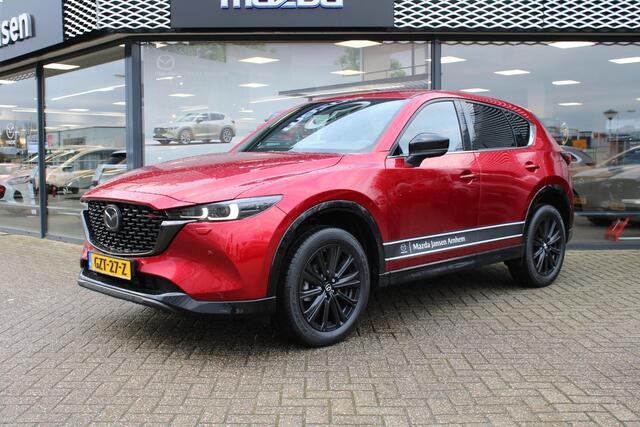 Mazda CX-5 2.0 e-SkyActiv-G M Hybrid 165 Homura , Demovoordeel ¤ 6.740-, Navi, Adap.Cruise, Clima, Leder, Apple Carplay, 360 Camera, PDC, HUD, Stoelverwarming/ventilatie, 19" LMV, Elek.Achterklep
