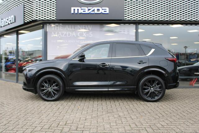 Mazda CX-5 2.0 e-SkyActiv-G M Hybrid 165 Homura , Half Leder, Navi, 360 Camera, Bose, HUD, Stoel/Stuurverwarming, Adap.Cruise, Clima, Apple Carplay, Android Auto, LMV 19 Inch, PDC, LKA