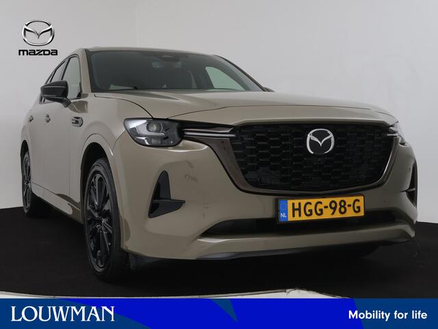 Mazda CX-60 2.5 e-SkyActiv PHEV Homura Plus | Elektrisch glazen panorama-dak | Dodehoek Ass. | LM velgen | Stoelverwarming | 360 Camera | Navigatie |
