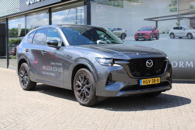 Mazda CX-60 2.5 e-SkyActiv PHEV Homura Business Edition Demovoordeel ¤ 8.100,-, Keyblocker & klasse 3 alarm CS Pack, DA Pack, Leder, 360 Camera, Bose, Adap Cruise, LMV 20 Inch