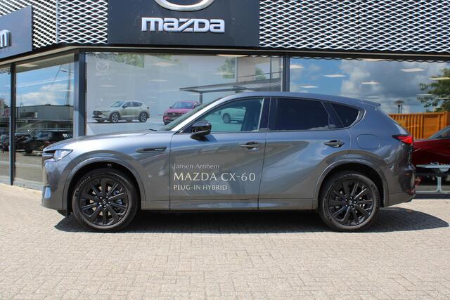 Mazda CX-60 2.5 e-SkyActiv PHEV Homura Business Edition Demovoordeel ¤ 8.100,-, Keyblocker & klasse 3 alarm CS Pack, DA Pack, Leder, 360 Camera, Bose, Adap Cruise, LMV 20 Inch