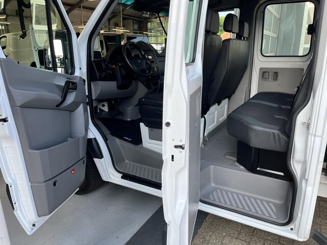 Mercedes-Benz 311 CDI Sprinter 2.2 366 DC Hiab 018T Laadkraan Automaat Airco 7-Persoons Telefoonverbinding Open laadbak Pick-up Euro 6 Bakwagen P-up 1e eigenaar ex gemeente