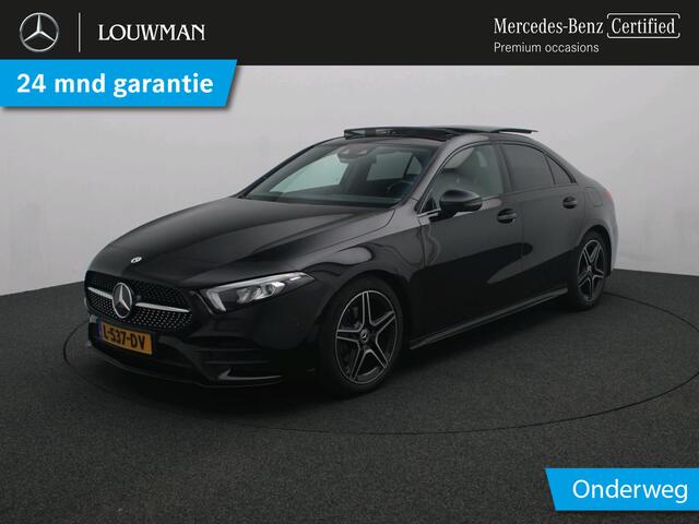 Mercedes-Benz A-KLASSE 180 Business Solution AMG AMG Line | Night Pakket | Panorama Schuif-Kanteldak | Sfeerverlichting. Inclusief 24 maanden Mercedes-Benz Certified garantie voor Europa.