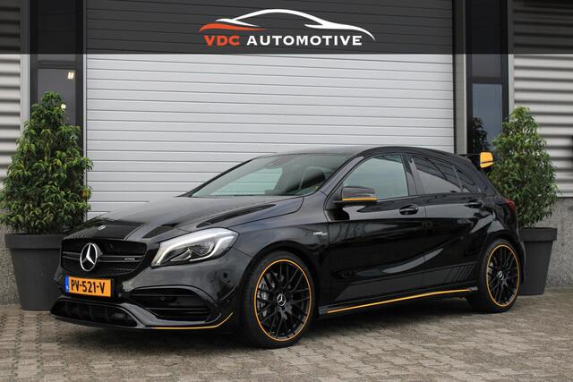 Mercedes-Benz A-KLASSE AMG 45 4M Yellow Night Edition Memory | Schaalstoelen | Camera | 1e Eigenaar | Dealer Onderhouden | Sfeerverlichting | HarmanKardon