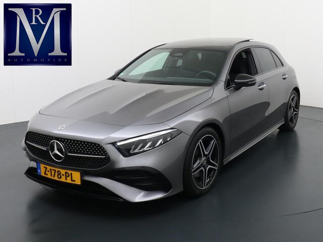 Mercedes-Benz A-KLASSE 200 AMG Line FACELIFT | 163PK | Night-pakket | Panoramadak | Ambienteverlichting | Dodehoek | Mountaingrau | Rijklaar + 12 mnd BOVAG garantie