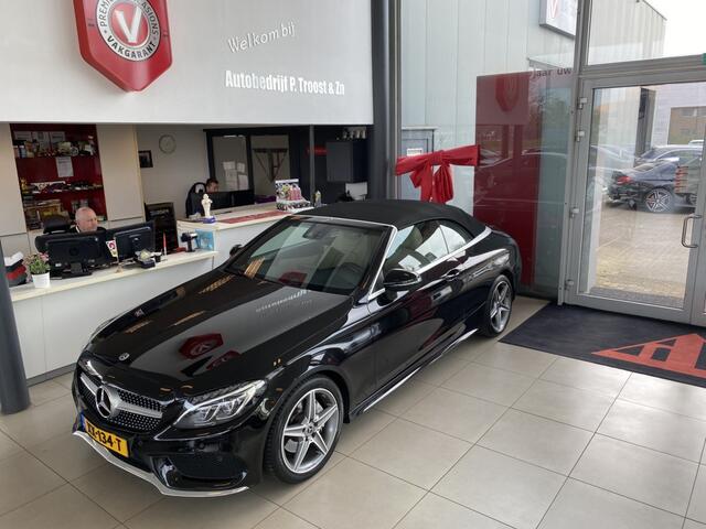 Mercedes-Benz C-KLASSE Cabrio 180 Premium,AMG Line,Automaat,Navigatie,Climate&Cruisecontrol,Leder&Stoelverwaming,Elektrisch Windscherm&Nekverwarming,Spraakbediening,V&A Sensoren,18 Inch Lmv,