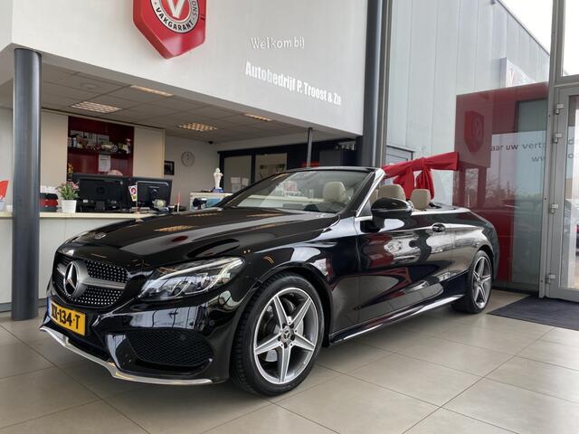 Mercedes-Benz C-KLASSE Cabrio 180 Premium,AMG Line,Automaat,Navigatie,Climate&Cruisecontrol,Leder&Stoelverwaming,Elektrisch Windscherm&Nekverwarming,Spraakbediening,V&A Sensoren,18 Inch Lmv,
